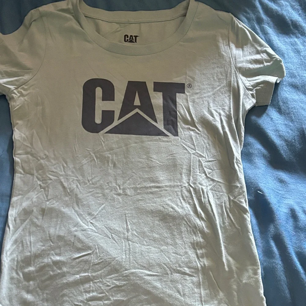 Caterpillar White T-Shirt with Black Logo